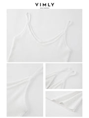 Vanissy - Camis Blanc Vimly à Col en V pour Femme