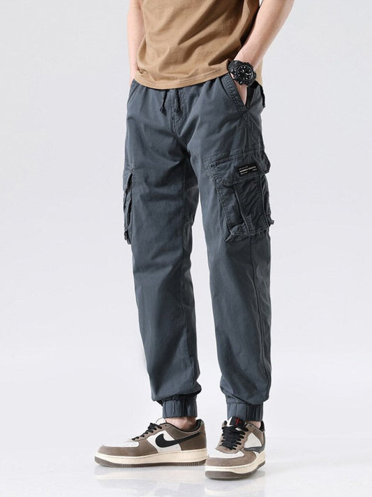 Vanissy - Pantalon Cargo d'Été pour Hommes : Jogging de Travail Décontracté, Streetwear à la Mode, Léger en Coton, Multi-Poches, Nouvelle Collection