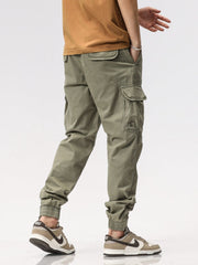 Vanissy - Pantalon Cargo Multi-Poches pour Hommes : Streetwear Décontracté, Coupe Ajustée, Jogging, Mode, Cordon de Serrage, en Coton, Nouvelle Collection Été
