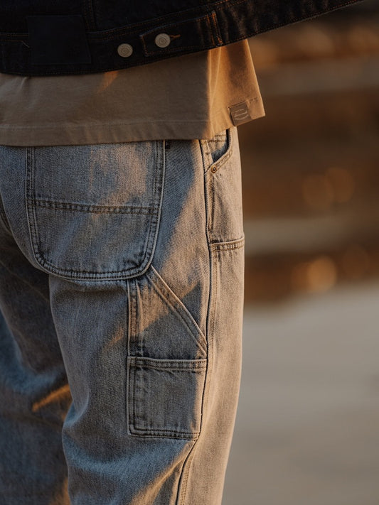 Vanissy - Jean Cargo Droit pour Homme : Un Pantalon en Denim de Grande Taille, Vêtement de Marque Parfait pour l'Été