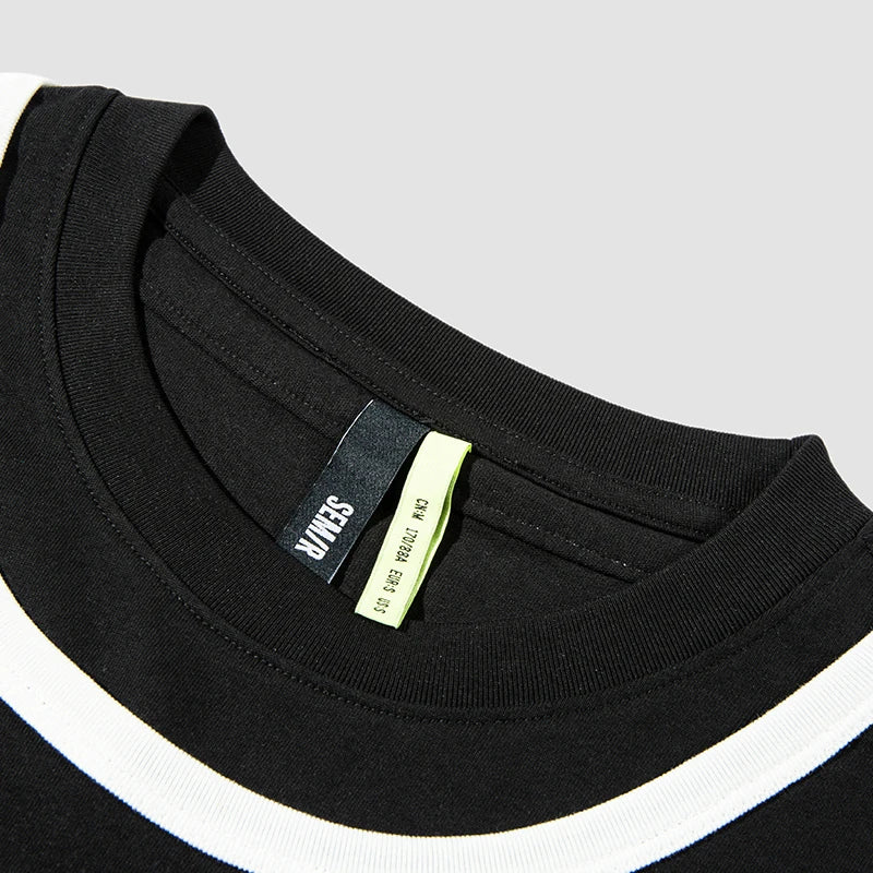 Vanissy - Élégance Automnale en Pur Coton : Découvrez le T-Shirt à Manches Sulfen pour Homme de Semir, Confortable et Décontracté
