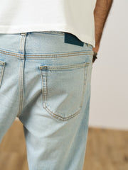 Vanissy - Jean à Lisière Droit pour Homme : Un Pantalon en Denim 2023 Coton Brut de la Série High Standard, Coupe Régulière et Originale, Parfait pour l'Été