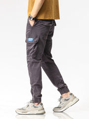 Vanissy - Pantalon Cargo Multi-Poches pour Hommes : Streetwear Décontracté, Coupe Ajustée, Jogging, Mode, Cordon de Serrage, en Coton, Nouvelle Collection Été