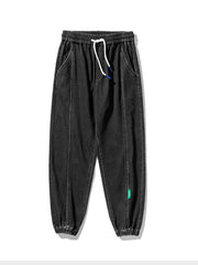 Vanissy - Jean Baggy Bleu Noir pour Hommes : Streetwear, Denim, Jogging Décontracté, Sarouel en Coton, Pantalon Grande Taille 6XL 7XL 8XL, Printemps Été