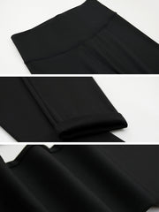 Vanissy - Leggings Minimalistes pour Femmes - Taille Haute, Noir