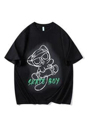 Vanissy - T-Shirt Homme à Manches Courtes, Col Rond et Motif Imprimé Skate Boy pour un Été Décontracté
