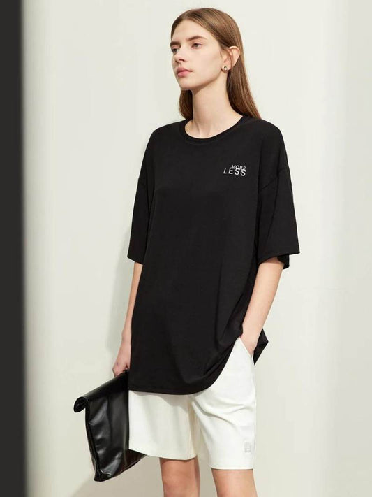 Vanissy - T-shirt Minimaliste à Imprimé Lettre pour Femme